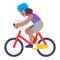 Woman Biking- Medium Skin Tone emoji on Microsoft